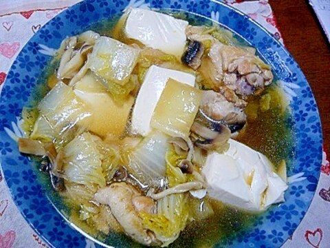 ❤　手羽元＆白菜＆豆腐＆キノコの煮物　❤